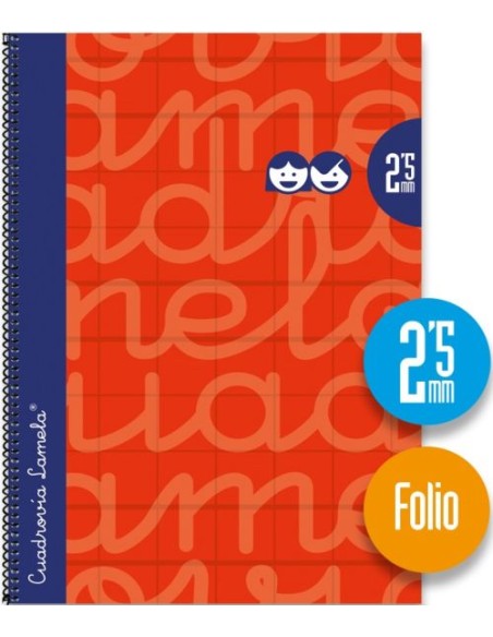 CUADERNO ESPIRAL Fº 80H 90G 25MM ROJO CUADROVIA EXTRADURA